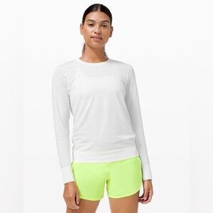 Lululemon Swiftly Breathe Long Sleeve in White Size 10